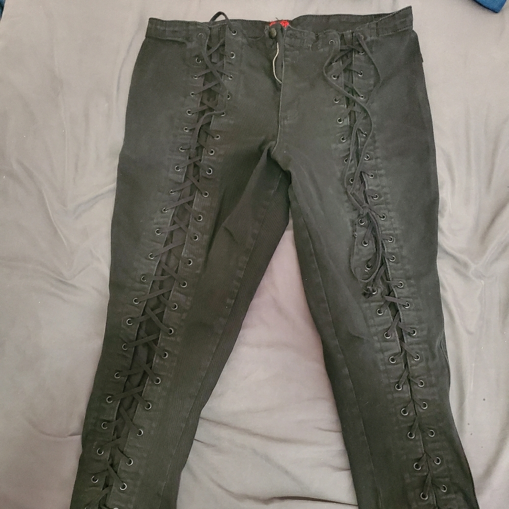 Tripp black Lace up jeans